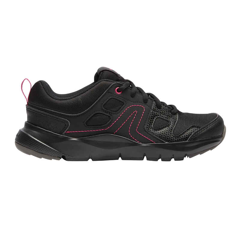 Women's Active Walking Shoes HW 100 - black/pink