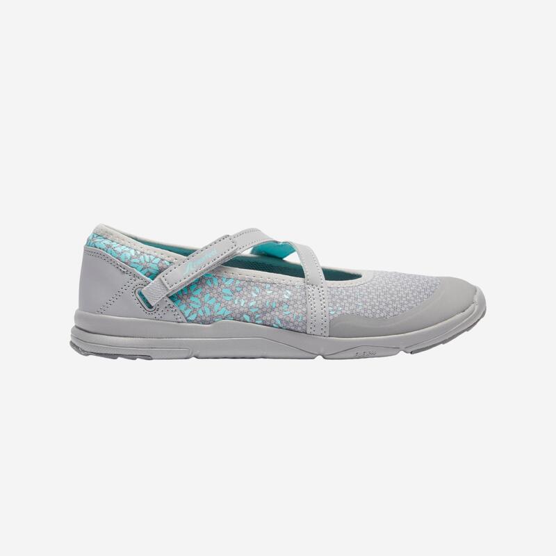 Ballerines marche urbaine femme PW 160 Br'easy gris / turquoise