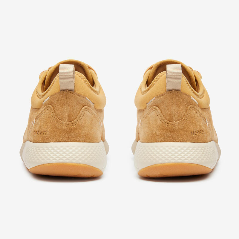 Sneakers voor wandelen in de stad heren Actiwalk Comfort leer camel