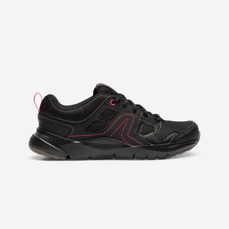 Chaussures marche active femme HW 100 noir / rose