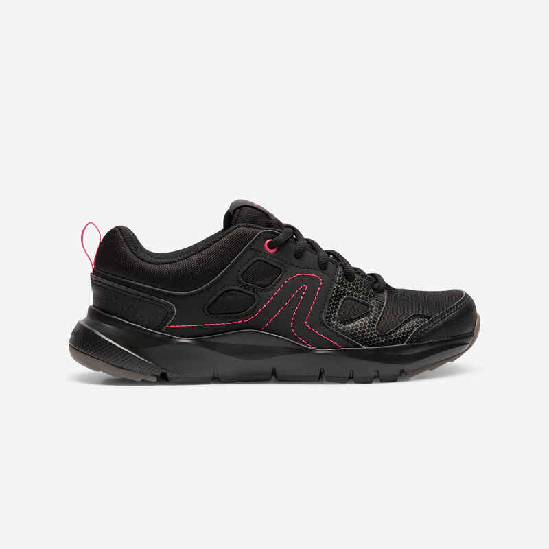 Women's Active Walking Shoes HW 100 - black/pink