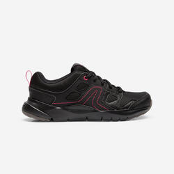 Sneakers voor sportief wandelen dames HW 100 zwart / roze