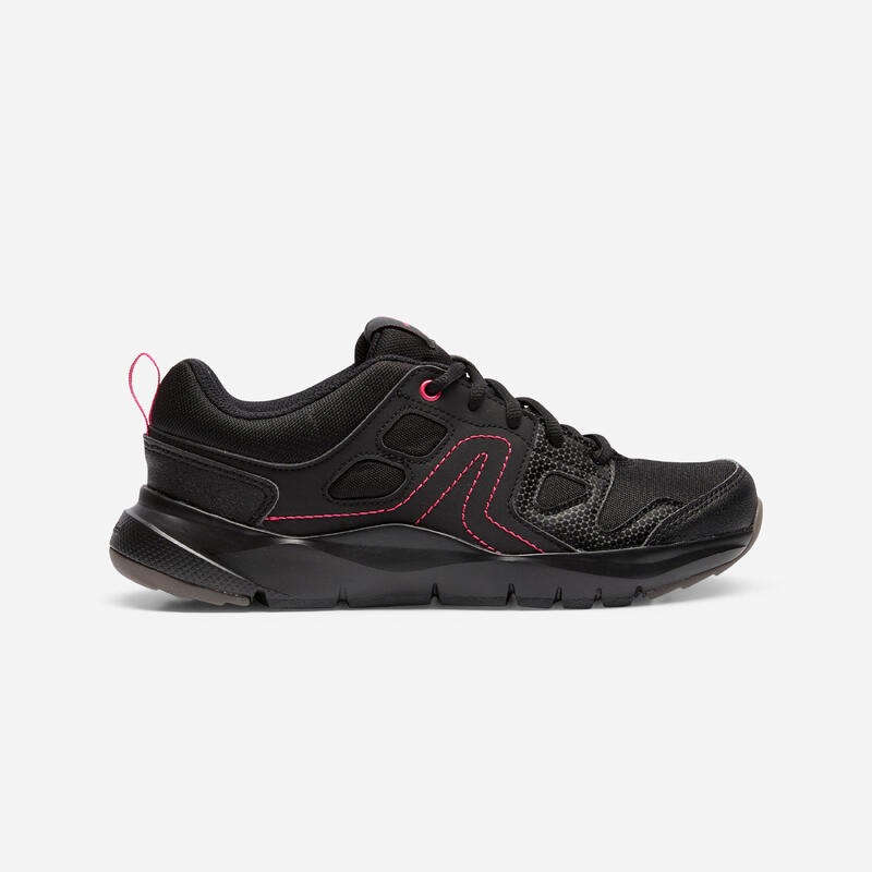 Scarpe camminata sportiva HW 100 donna nero-rosa