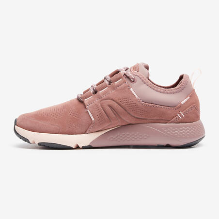 Chaussures cuir marche urbaine femme Actiwalk Confort Leather rose