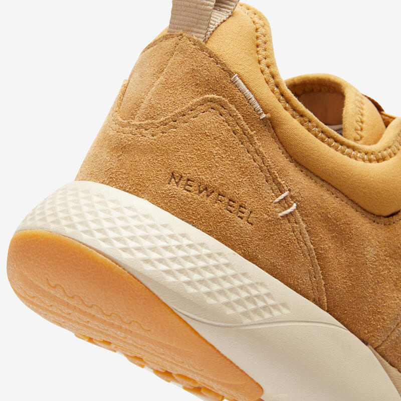 Chaussures cuir marche urbaine homme Actiwalk Comfort Leather camel DECATHLON El Djazair