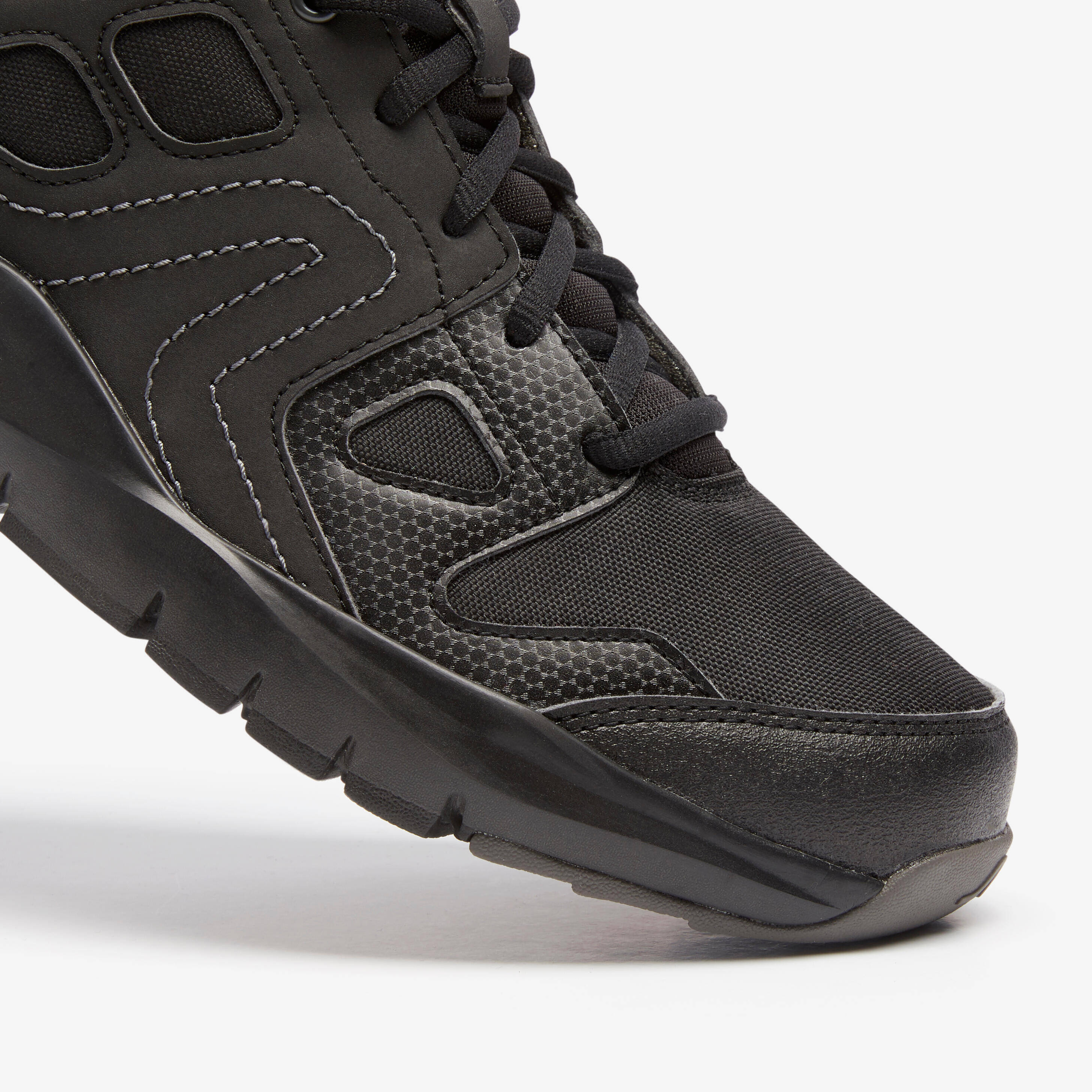 Men Walking Shoe, EVA Sole, Lightweight and Water Repellant HW 100 - Black -  3