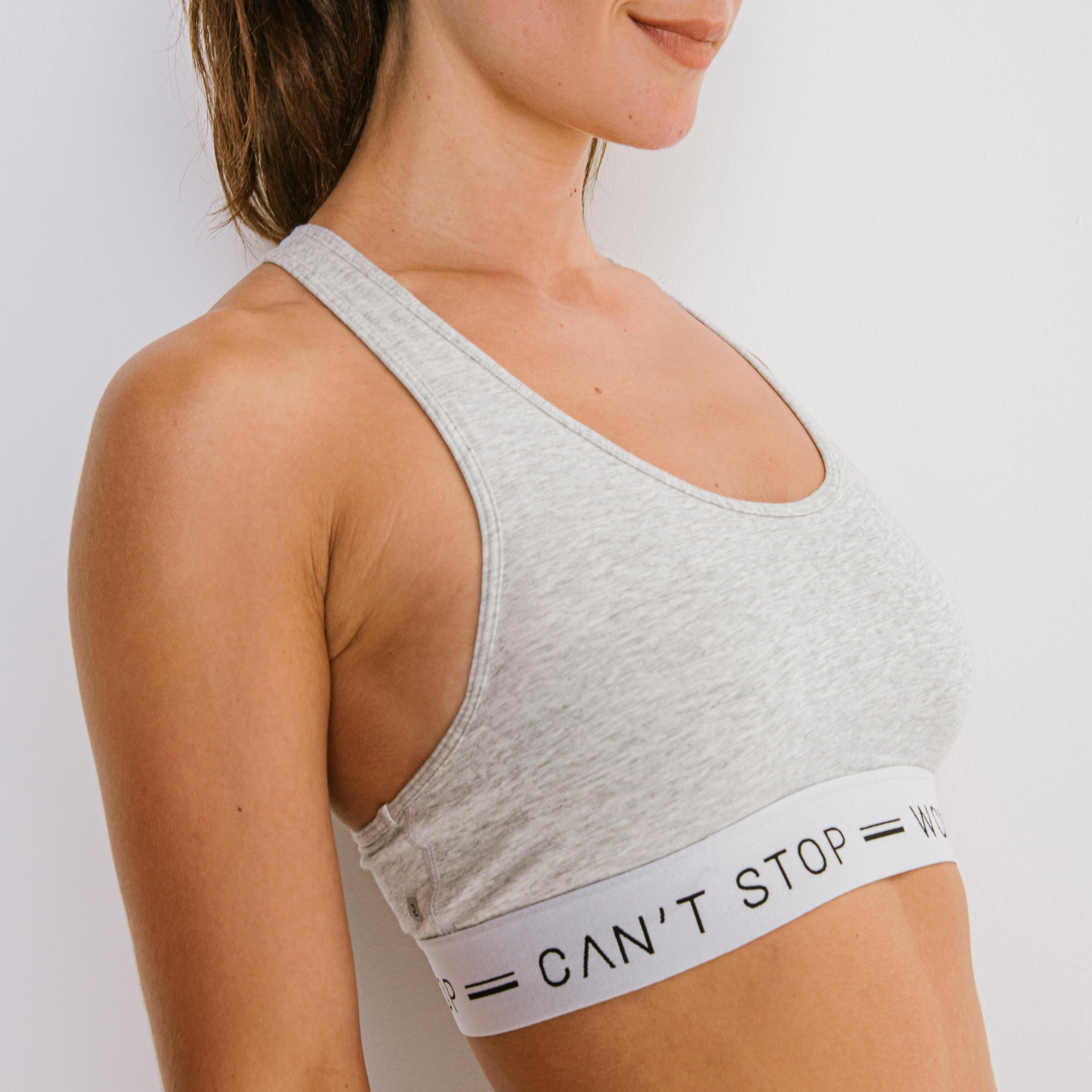 Light Support Cotton Fitness Bra 120 3/4