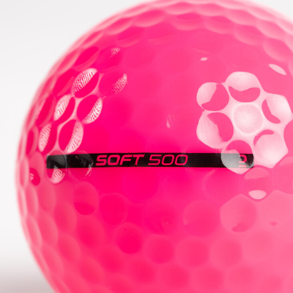 PELOTAS DE GOLF X12 INESIS SOFT 500 ROSADA