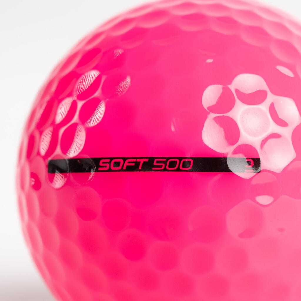 Golfbälle Inesis Soft 500 - 12 Stück mattrot 