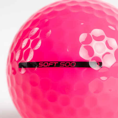 BOLAS GOLF x12 - INESIS SOFT 500 ROSA