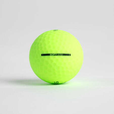Мяч для гольфа зеленый матовый SOFT 500 X12