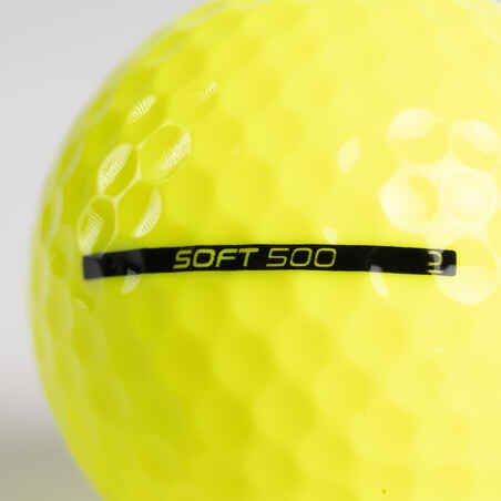 Bolas de golf x12 - INESIS Soft 500 amarillo