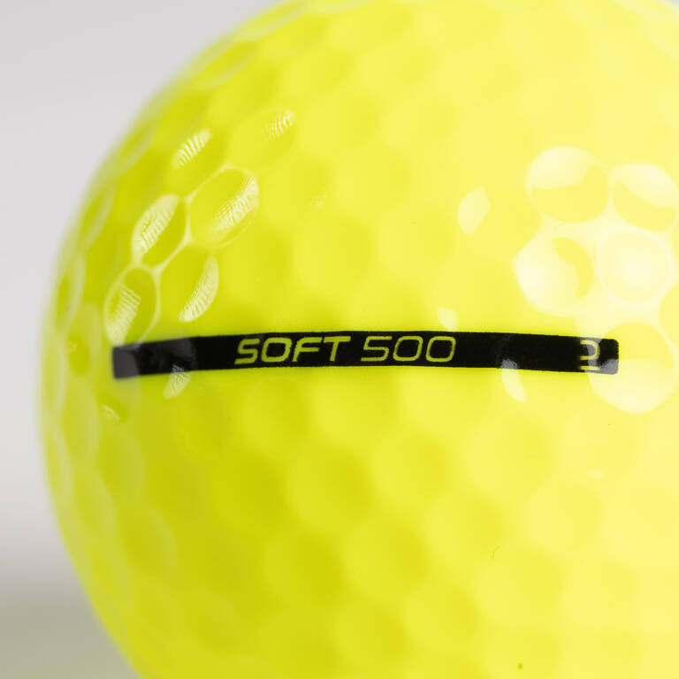 Golf balls x12 - INESIS Soft 500 yellow