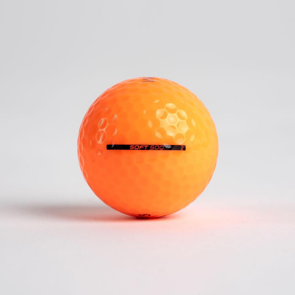 Golf balls x12 - INESIS Soft 500 matte red