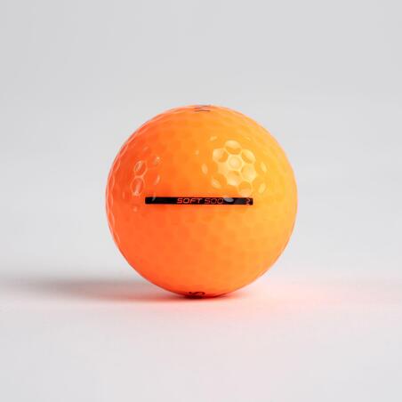 Bola de golf SOFT 500 X12 naranja