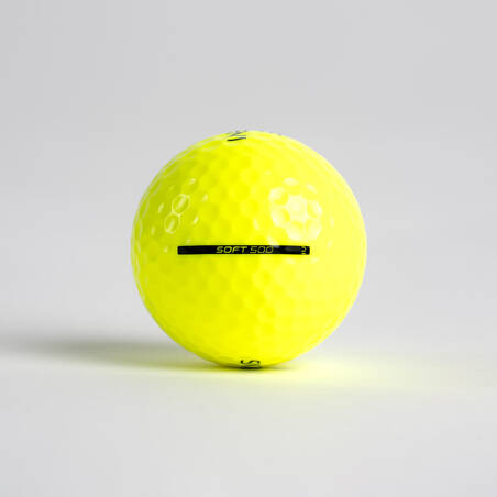 Golf balls x12 - INESIS Soft 500 yellow