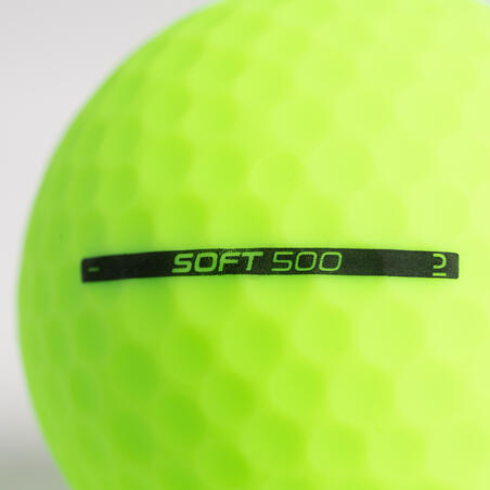 М'яч для гольфу SOFT 500 12 шт. матовий зелений
