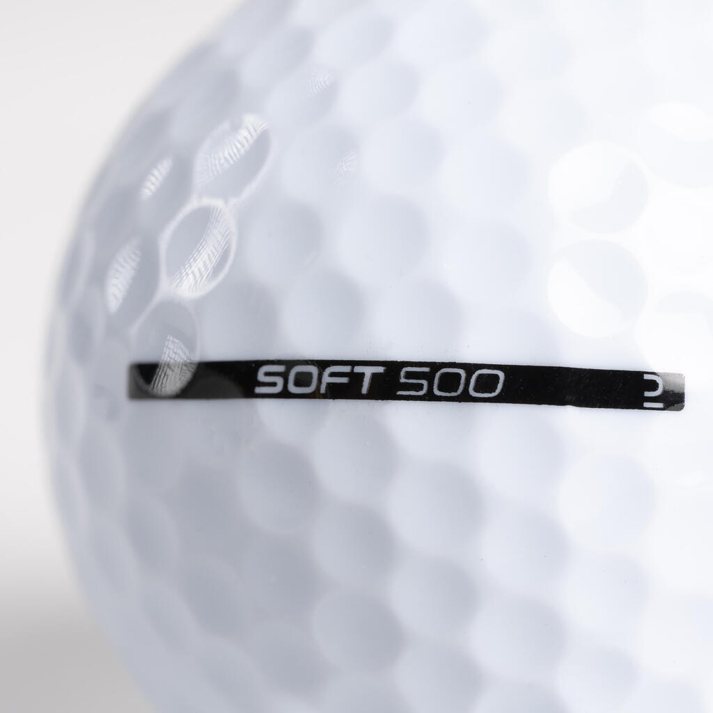 Golf balls x12 - INESIS Soft 500 matte red