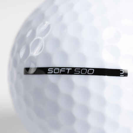 Golfbälle Soft 500 12 Stück weiss