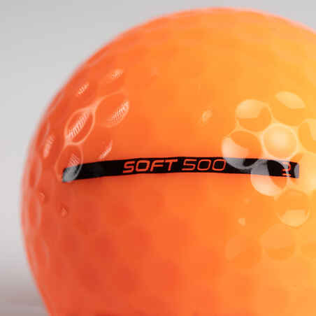 Golfbälle Soft 500 12 Stück orange