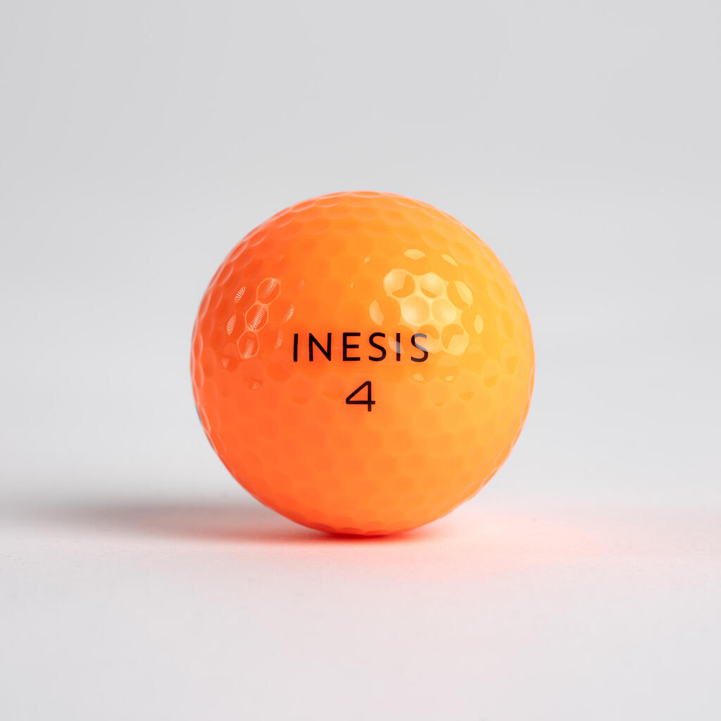 Golf balls x12 - INESIS Soft 500 matte red