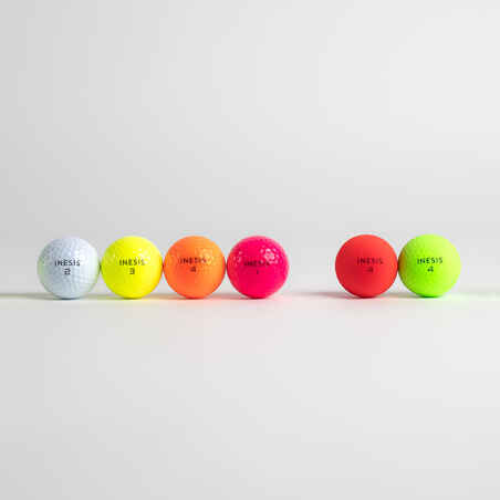 Golf balls x12 - INESIS Soft 500 yellow