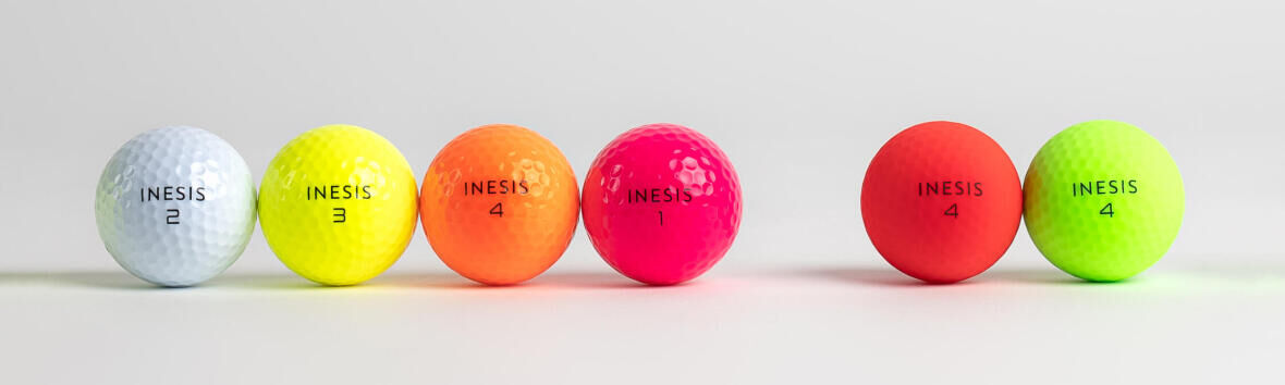Färgade bollar Inesis golf
