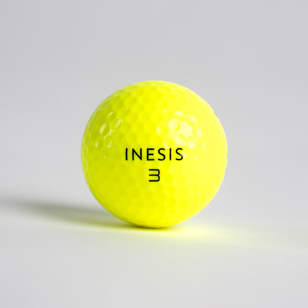 Golfové loptičky INESIS Soft 500 - 12 ks matné červené