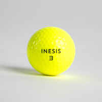 Golf balls x12 - INESIS Soft 500 yellow