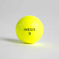 Bolas de golf x12 - INESIS Soft 500 amarillo