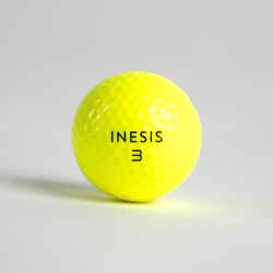 Golf balls x12 - INESIS Soft 500 yellow