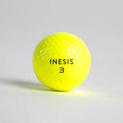 Golf balls x12 - INESIS Soft 500 yellow