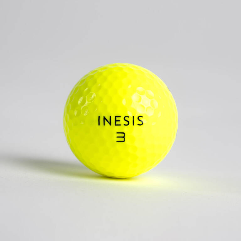 Golf balls x12 - INESIS Soft 500 yellow