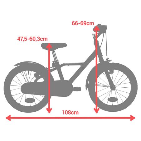 Велосипед міський 900 для дітей від 4 до 6 років 16" алюмінієва рама синій
