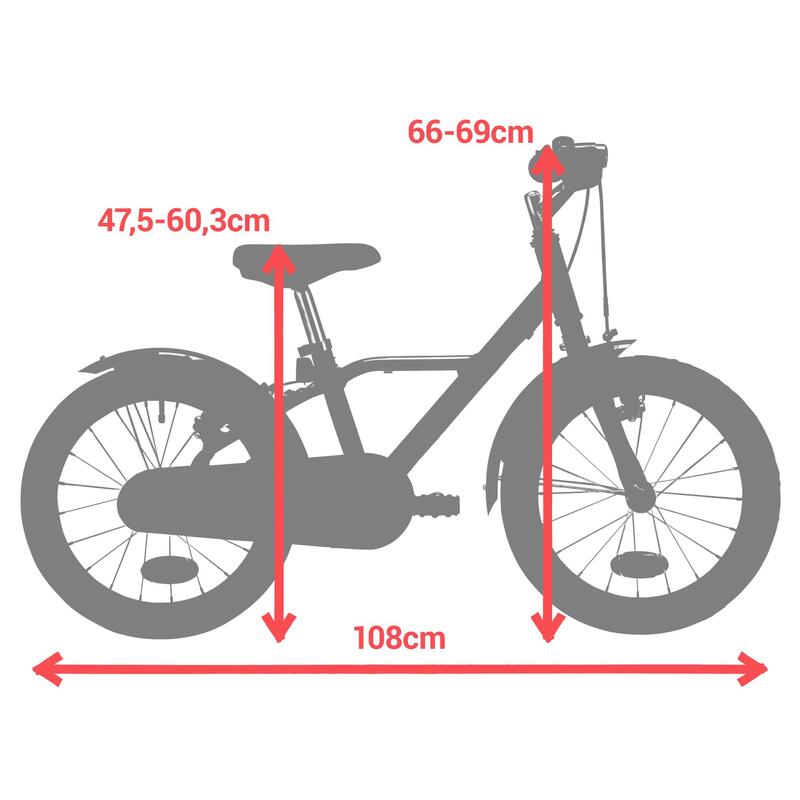 Bicicleta niños 16 pulgadas aluminio Btwin 900 Racing rojo 4,5-6 años