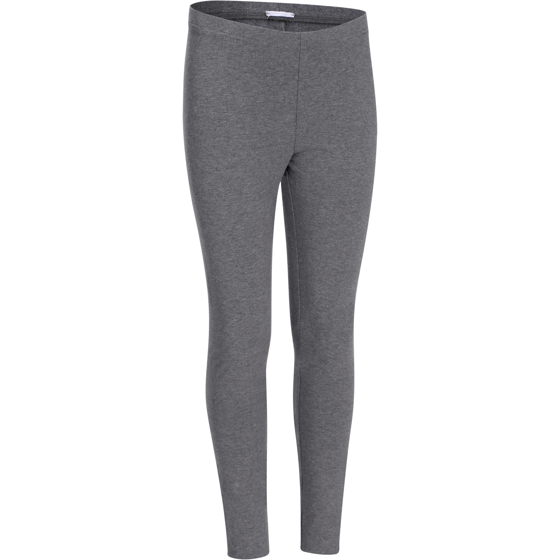 Girls' Fitness Leggings - Grey 1/9