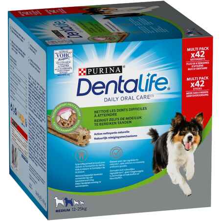 Vidutinio dydžio suaugusiems skanukai šunims „Purina Dentalife“, (12–25 kg)