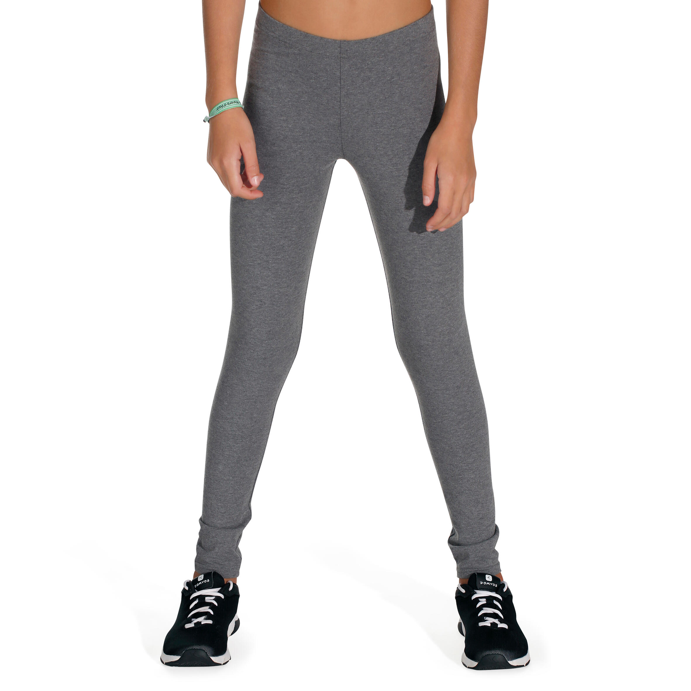 Girls' Fitness Leggings - Grey 2/9