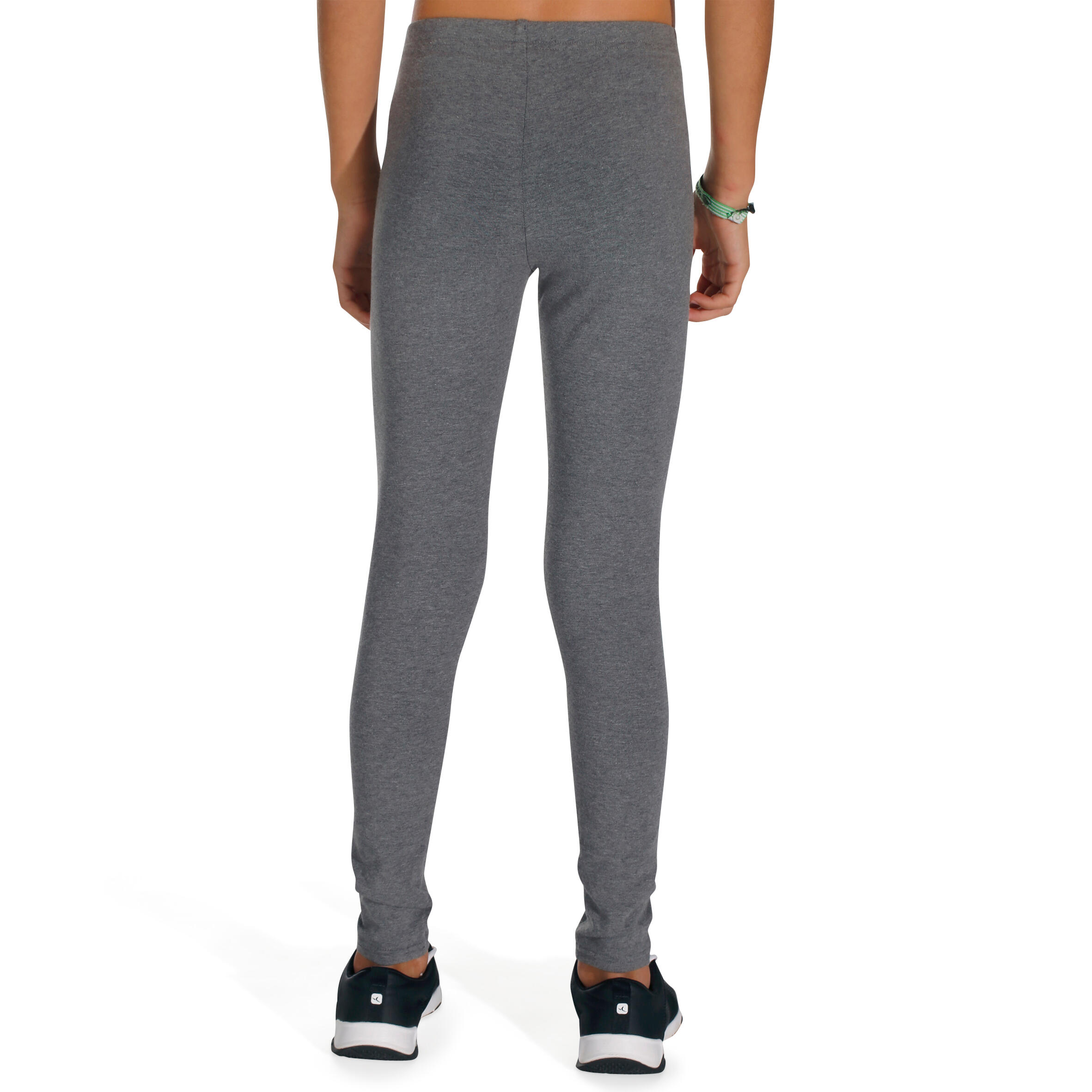 Girls' Fitness Leggings - Grey 4/9