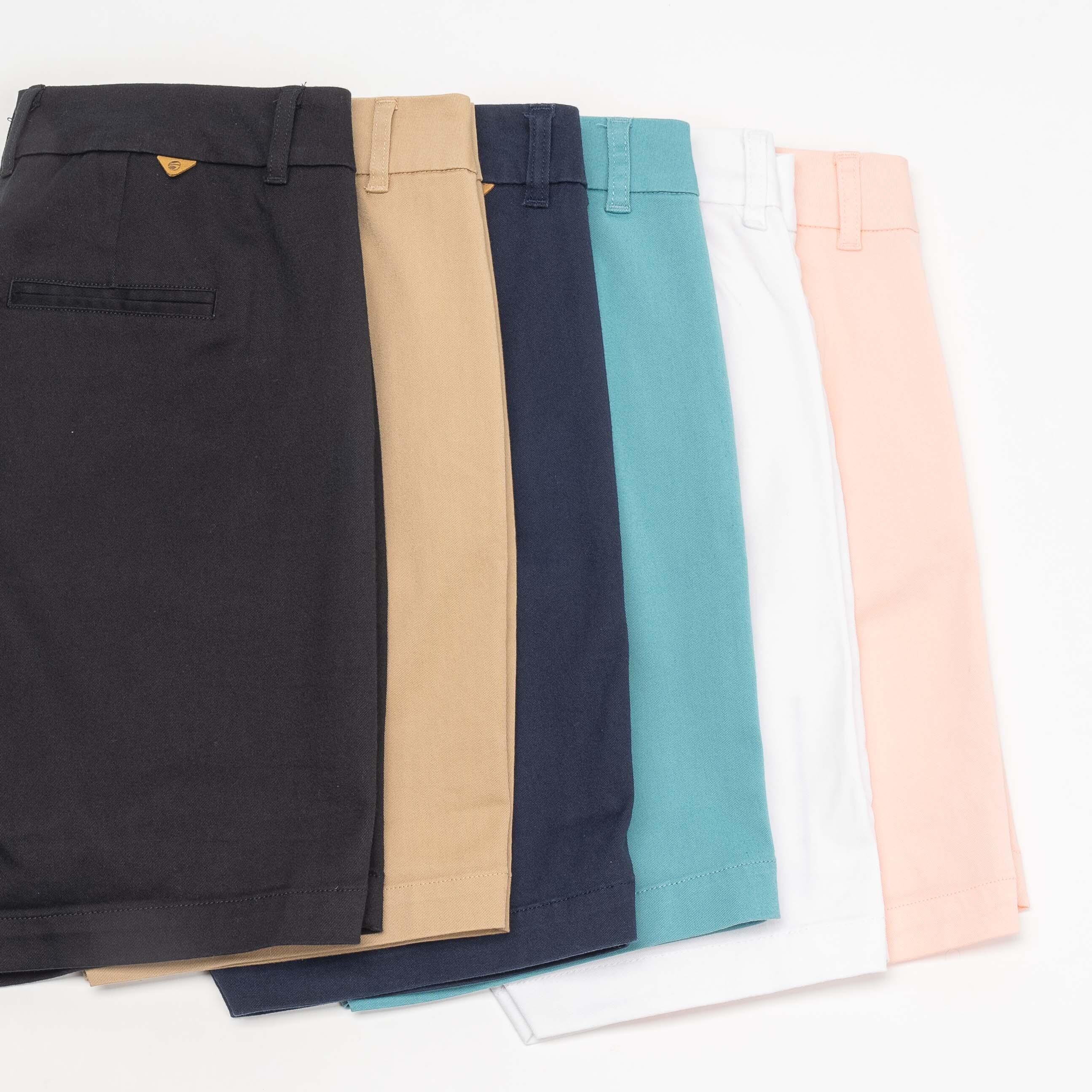 Pantalon corto chino de algodon golf Mujer MW500 azul marino Decathlon