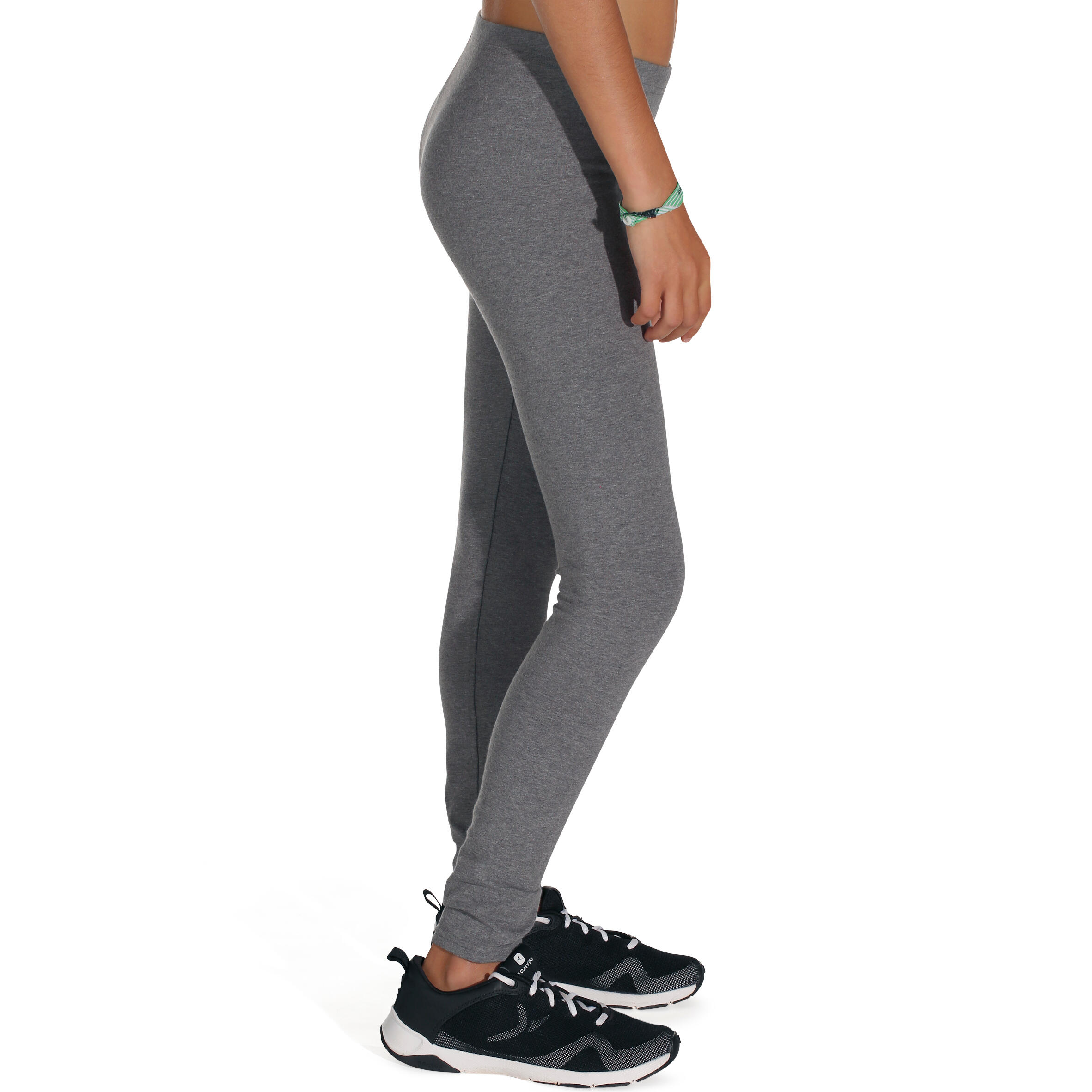 Girls' Fitness Leggings - Grey 3/9
