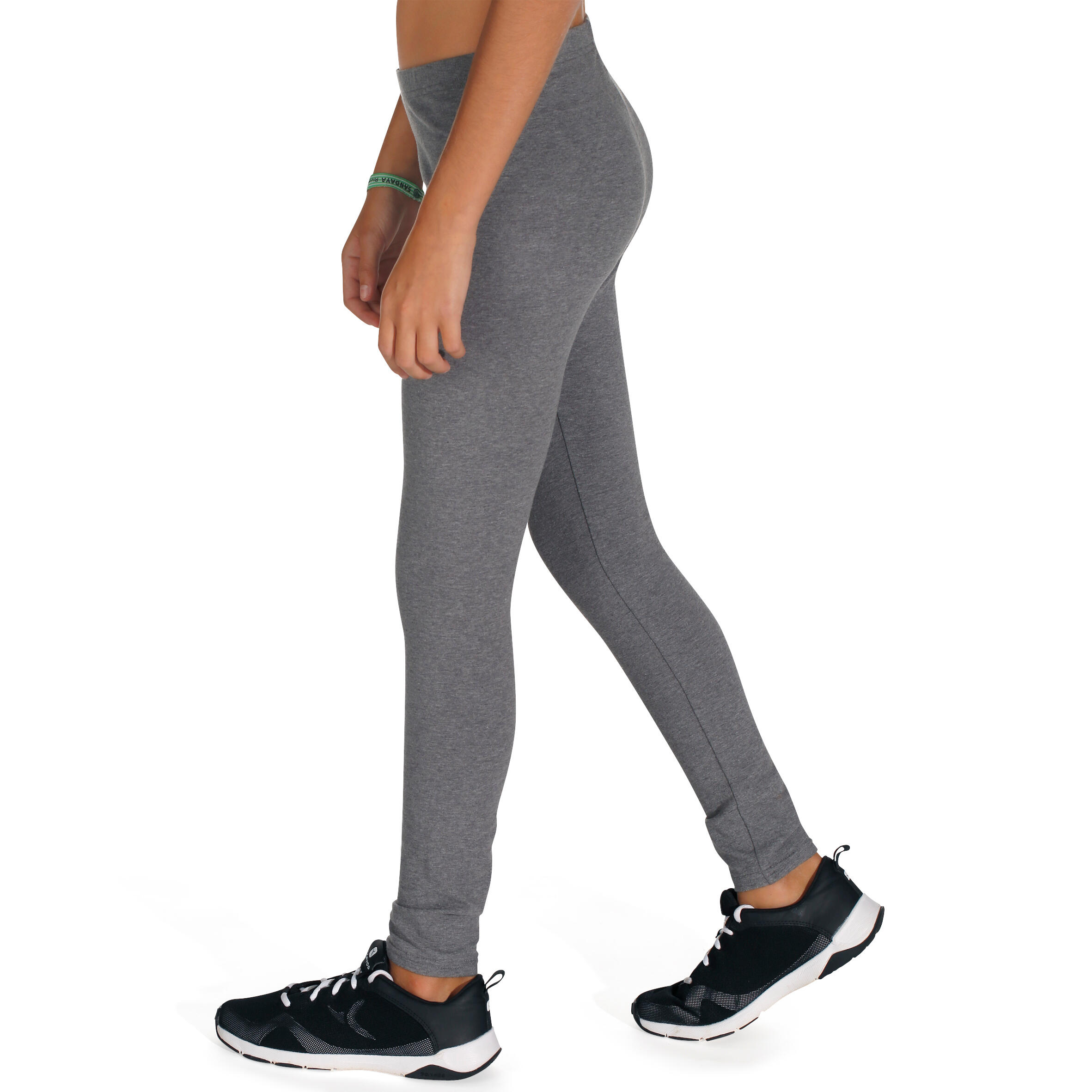 Girls' Fitness Leggings - Grey 5/9