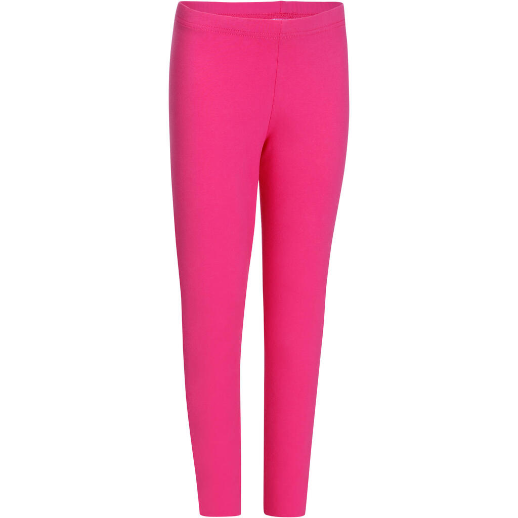 Girls' fitness leggings - pink