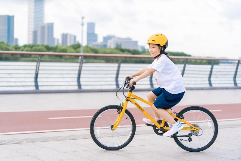 6-9 歲青少年混合路況自行車 RS120 黃色