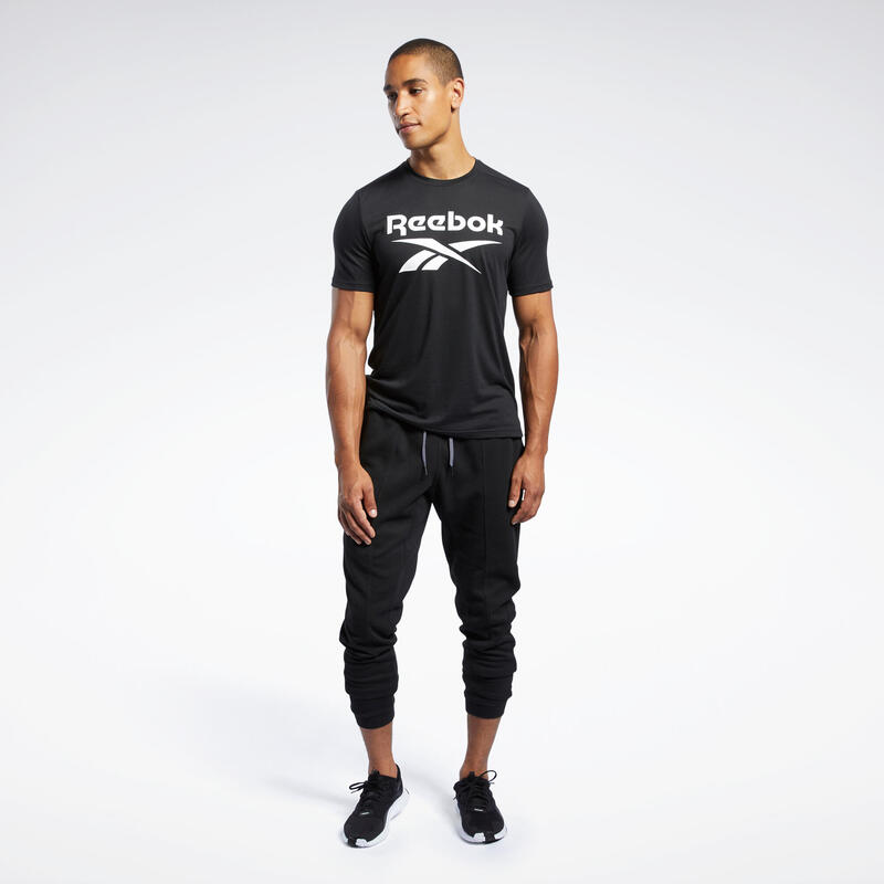 

Футболка для фитнеса и кардиотренировок мужская Reebok черная, X8743577