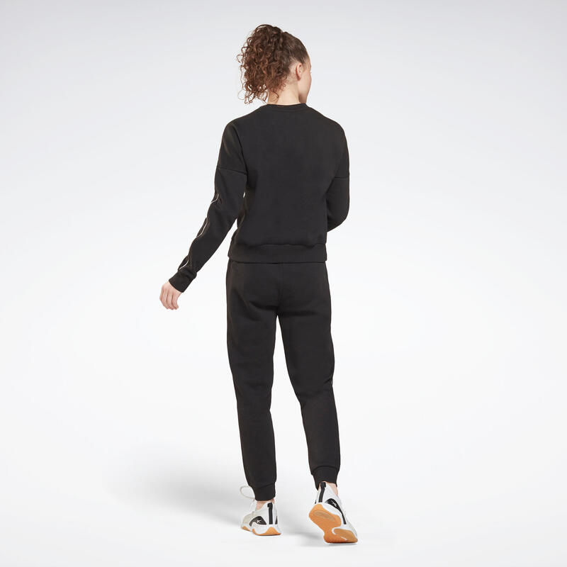

Спортивный костюм для фитнеса и кардиотренировок женский Reebok черный, X8743661