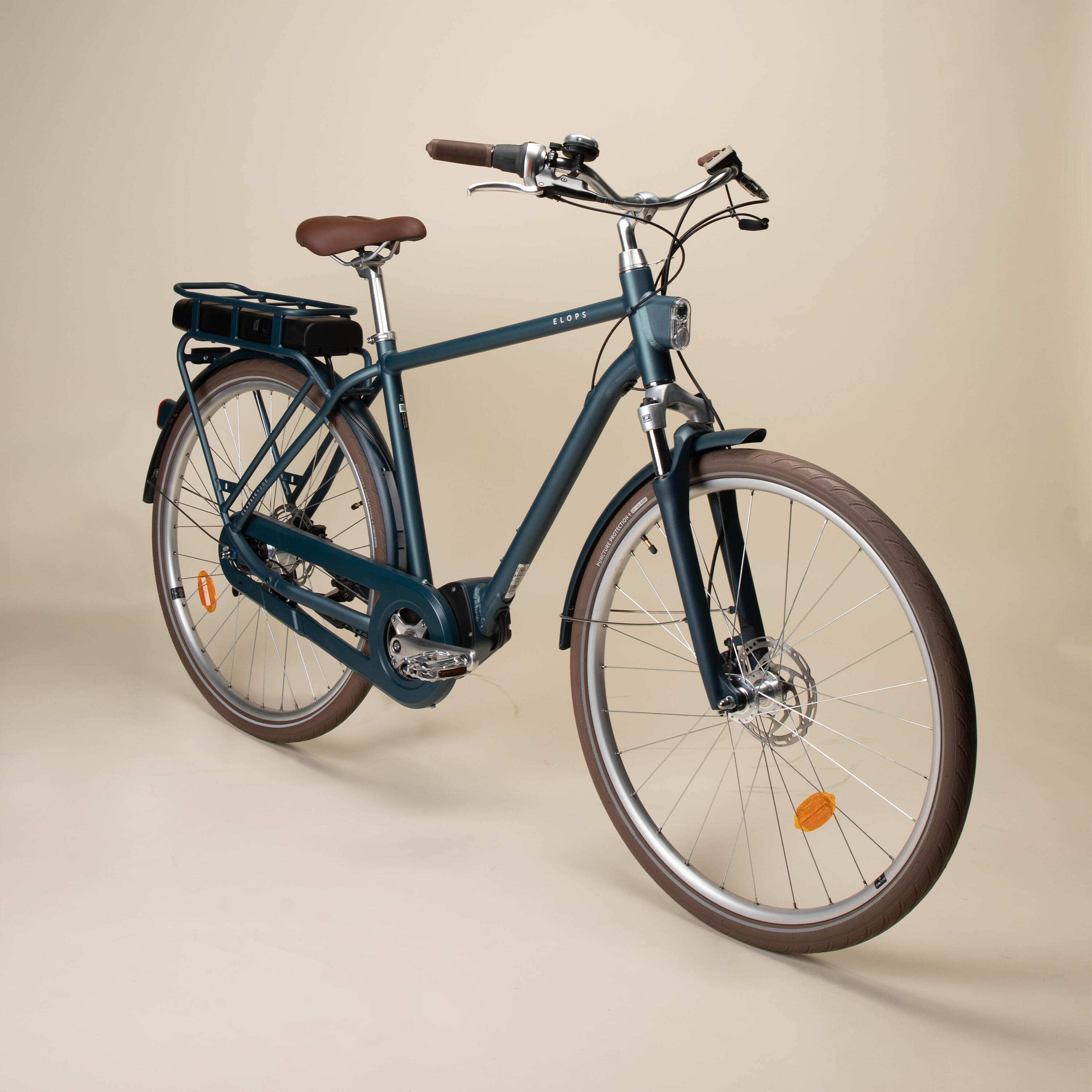 ELOPS Verbonden elektrische stadsfiets Elops 920 E Connect hoog frame |  Decathlon