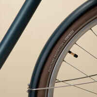 28 col. miesto dviračio padanga „Protect“, 700 x 45, ETRTO 44-622, atspindinti šviesą, atspari pradūrimui, ruda