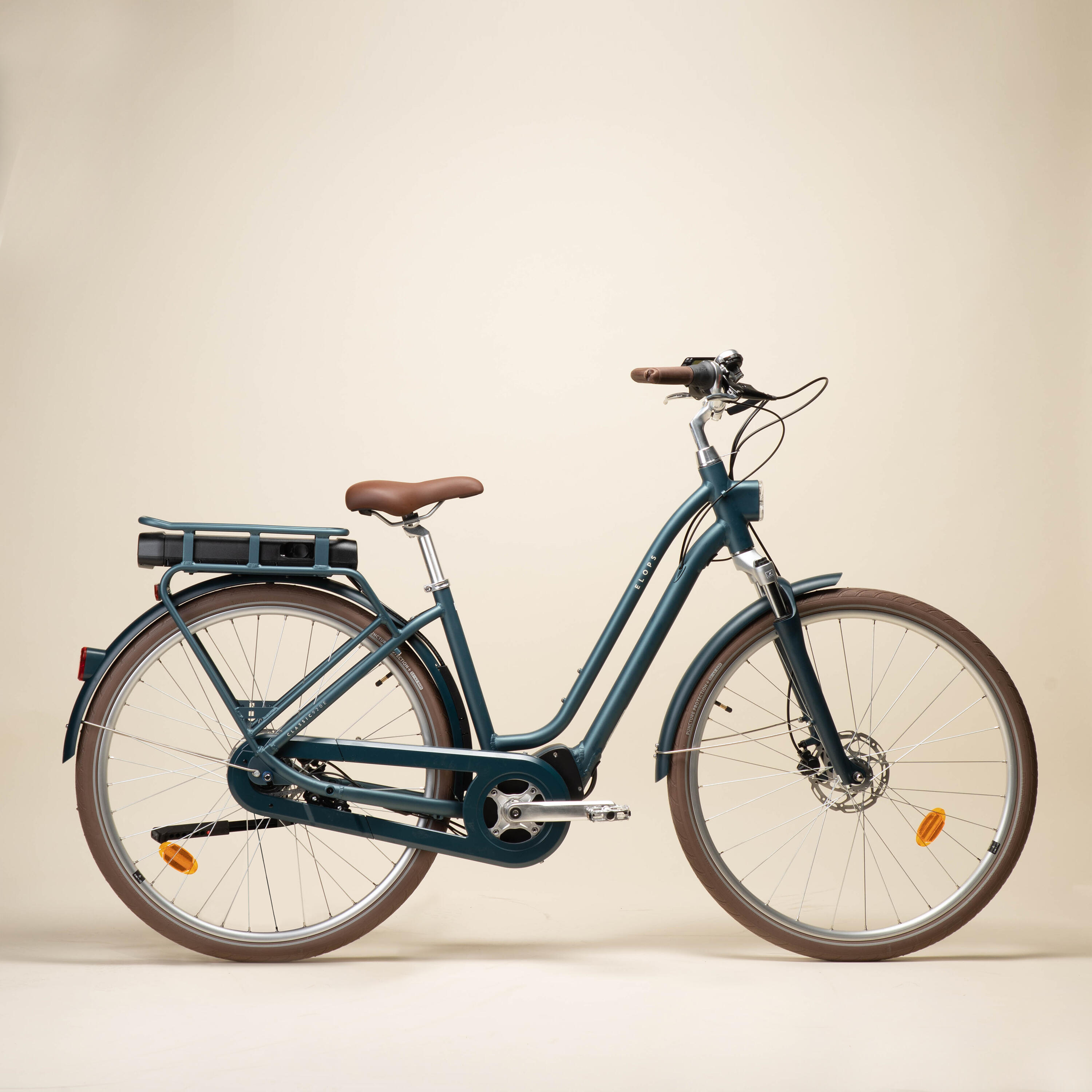 Bici città elettrica a pedalata assistita ELOPS 920E Connect telaio basso 24/56