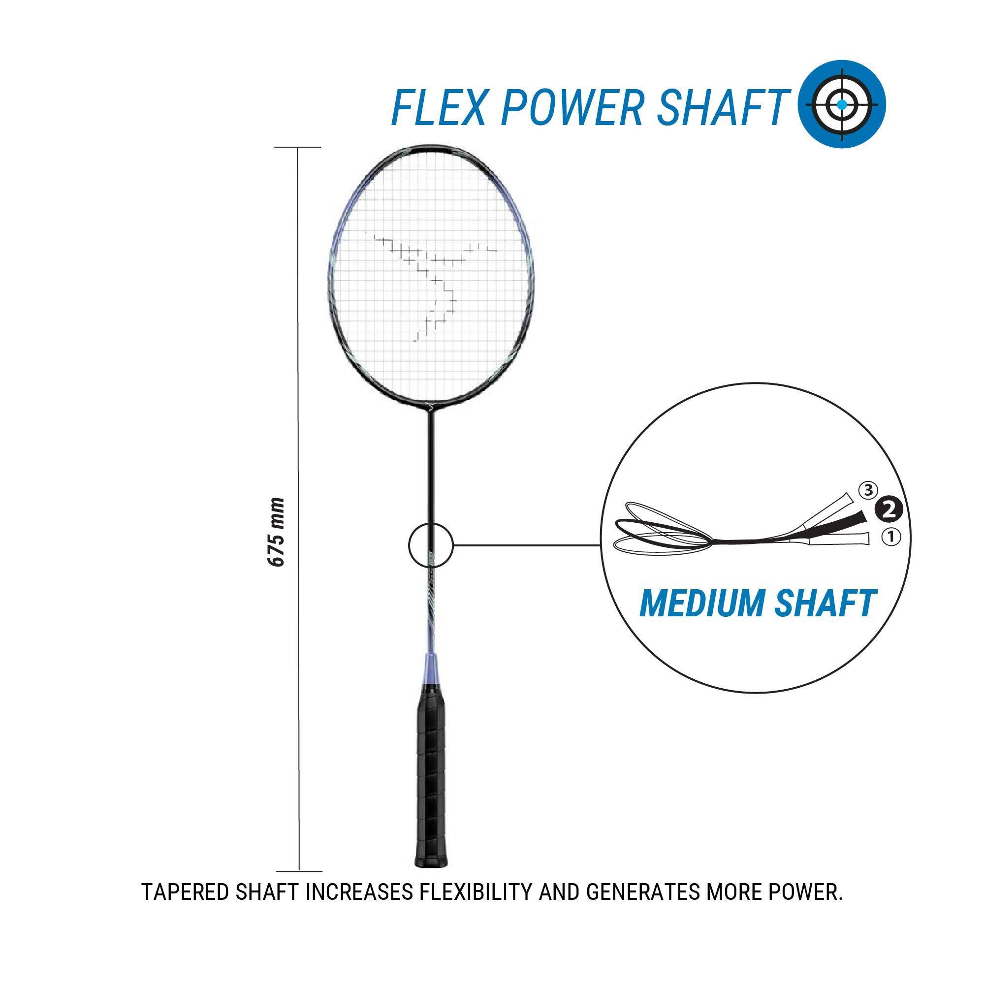 Adult Badminton Racket BR 590 Black Purple -  3